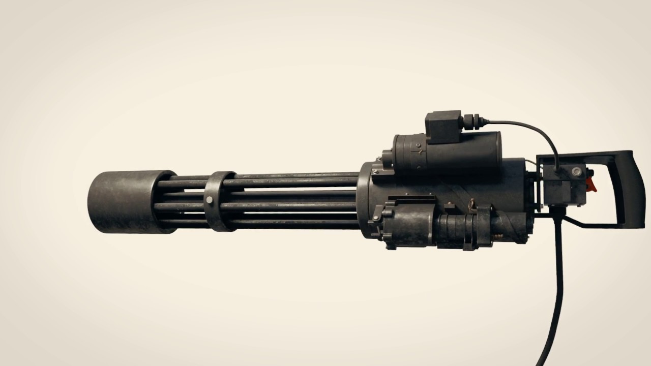 Minigun 3d model preview