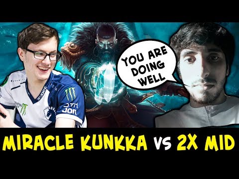 Miracle Kunkka vs DOUBLE mid — ez COUNTER