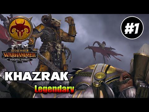 The One-Eye Loses His Herdstone || Khazrak Legendary Campaign #1 ||Total War Warhammer 3