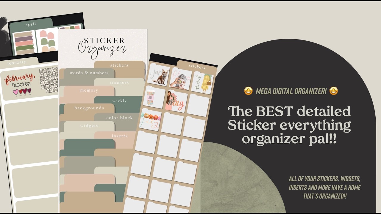 😍 I’m in LOVE! 😍 The BEST Digtial Sticker organizer EVER! A place for everything!