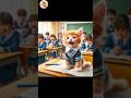 When kitty goes to school #shorts #cat #funny #cute #kitten #meowoption #aicat