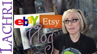 Artist vlog - selling on ebay or etsy - art tips w/ Lachri