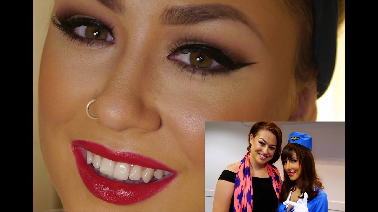 Pan Am Pin Up Tutorial With Roxanne Pallett | Gavin Blyth Ball | TheBeautyBom | Artdeco
