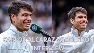 WATCH: Carlos Alcaraz On Court Interview After Wimbledon Win Over Fognini