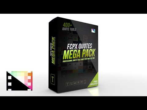FCPX Quotes Mega Pack - Massive Collection of Quotes Title Tools for FCPX - Pixel Film Studios