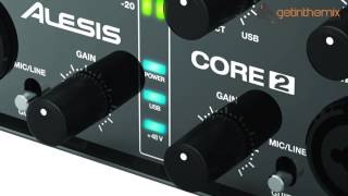 Video thumbnail for Alesis Core 2 - Dual Input Professional Audio Interface by GetintheMix