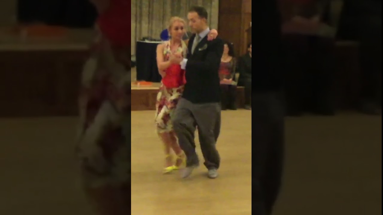 Featured artists Michael Nadtochi and Eleonora Kalganova dancing milonga