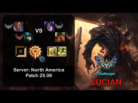 Lucian ADC + Nami vs Kai'Sa + Nautilus - NA Challenger - Patch 25.06