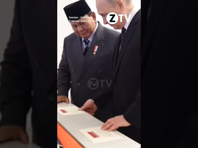 Presiden Prabowow bersama Presiden Putin