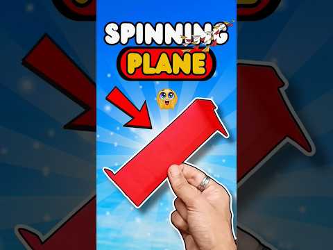 Spinning Paper Plane that flies infinity ♾️😱💯 #shorts #diy #craft #paperplane #paper #origami #plane