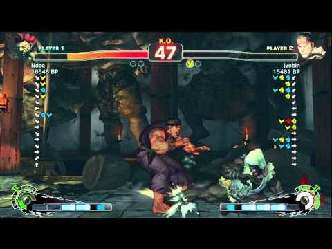 Fujino [Akuma] vs jyobin [Ryu] SSF4 Japanese Online Ranked Matches - TRUE-HD