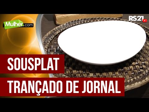 Mulher.com 19/03/2015 José Paulo Silva - Sousplat trançado de jornal Parte 1/2