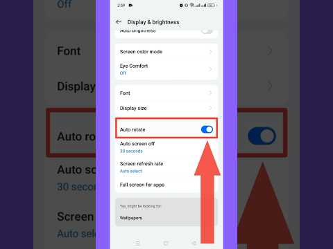 How To Off Auto Rotate Screen In Mobile | auto screen rotate band kare #shorts #autorotate