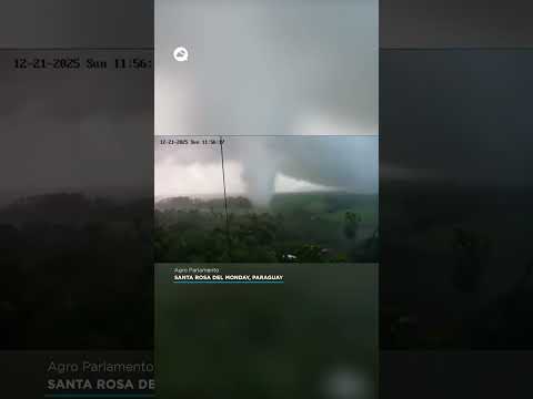 A tornado unleashed chaos in Upper Parana, Paraguay