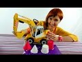Видео про Большие Машины Брудер, Работа Экскаватора на стройке, Игрушки для детей ...