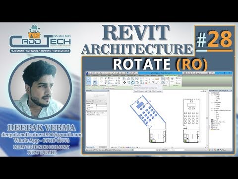 28 | Rotate Command in Revit Architecture deepakverma