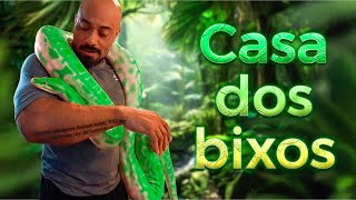 Balestrin tendo sua primeira impressão da Casa dos Bixos!