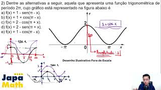 Prova Resolvida EsPCEx (2018 - 2019) - Função Trigonométrica