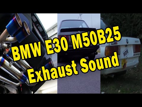 BMW E30 M50B25 Exhaust Sound VS Straight Piped BMW E30 M50b25
