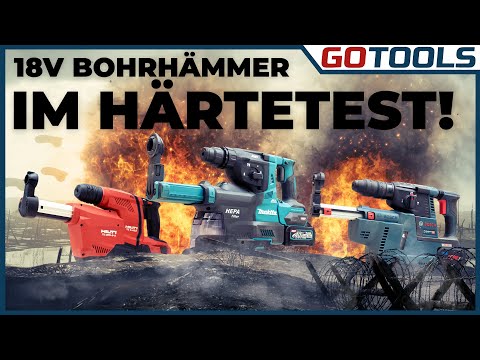 Wer schlägt härter? BOSCH vs MAKITA vs HILTI | Akku-Bohrschlaghammer mit SDS-PLUS im Vergleichstest