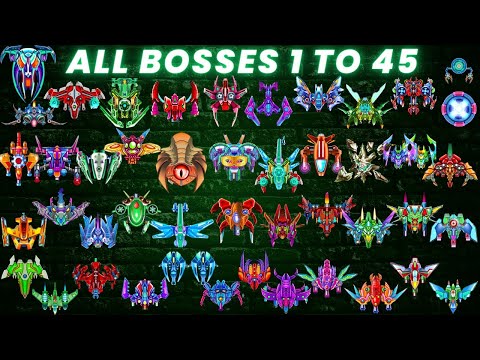 Galaxy Attack Alien Shooter | Boss Mode Level 1 To 45 | All Bosses Gameplay | Zambario Gamer