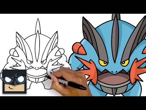 How To Draw Mega Swampert | Pokemon