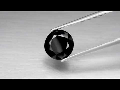 Натуральная черная Шпинель круг 9.8мм 4.13ct видео
