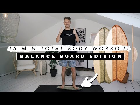 Balance Board Workout - Bobbel Board 15 MIN TOTAL BODY Home Workout Edition | Bredder
