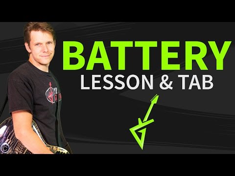 How To Play Battery by Metallica Guitar Lesson & TAB #1 Intro Tutorial