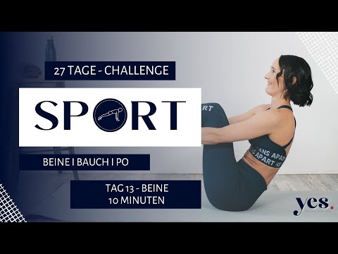 Tag 13 I Bauch-Beine-Po-Challenge I Beine I 10 Minuten