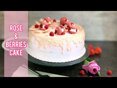The most beautiful ROSE and BERRY cake #rosecake