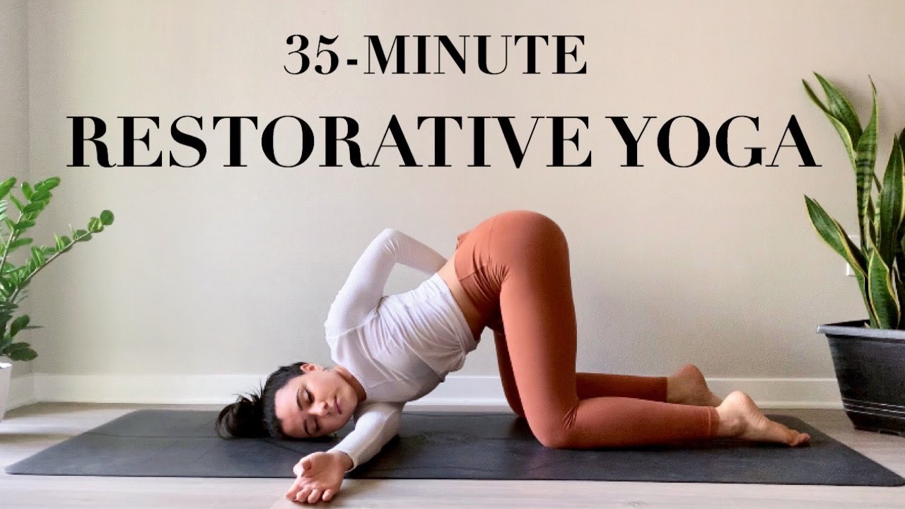 Restorative Yoga + Meditation | No Props 35-Minute Relaxing Practice thumnail