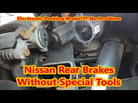 Nissan Rogue Rear Brake Pads with Electronic Parking Brake - No Special Tools Needed