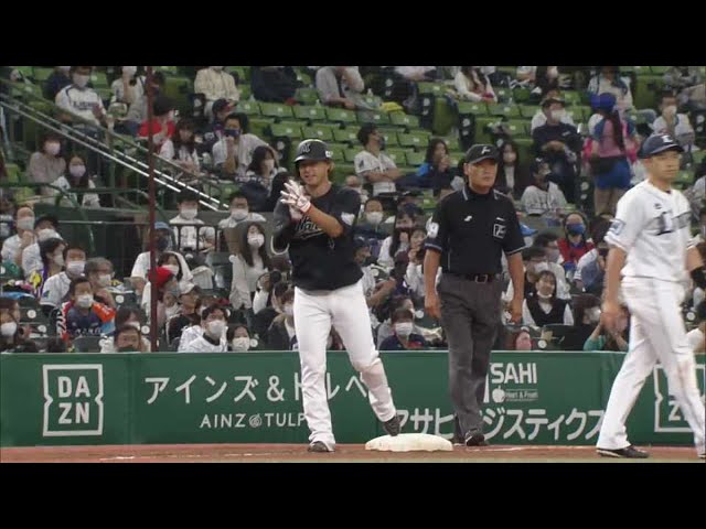 【7回表】マリーンズ・藤岡裕大 走者一掃のタイムリー3ベースヒットを放つ!! 2021年9月26日 埼玉西武ライオンズ 対 千葉ロッテマリーンズ