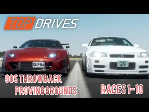#topdrives 90s Throwback Tour Proving Grounds Challenge Races 1-10