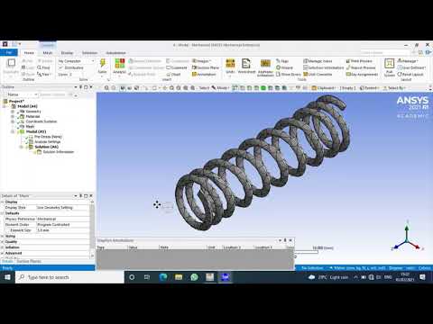 Analysis on Spring with Response Spectrum | Static Structural | Ansys Workbench 2021
