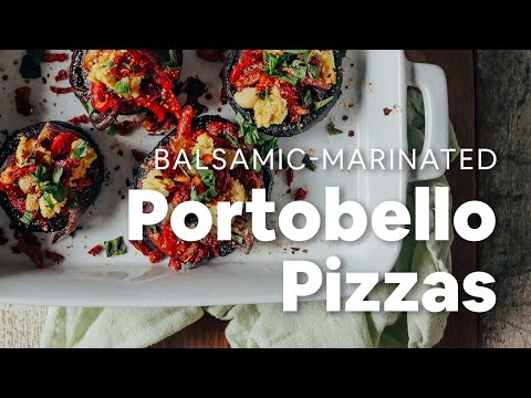 Balsamic-Marinated Portobello Pizzas | Minimalist Baker Recipes