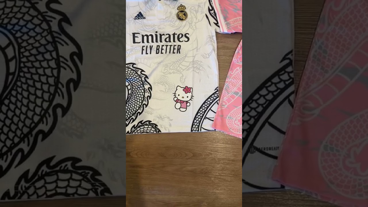 Real Madrid x hello Kitty 🐈 kit available in the store footjerseys.com #realmarid