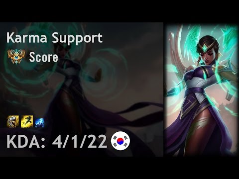 Karma Support vs Nami - Score - KR Challenger Patch 6.21