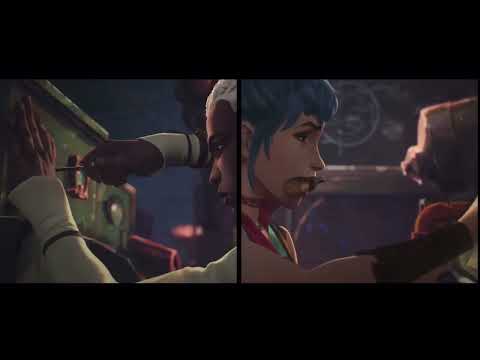 Ekko, Powder and Heimerdinger build a time machine. Arcane season 2, Act 3