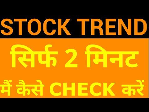 Stock Trend - How to find out in Just 2 Mins | HINDI