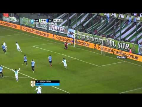 Gol de Vittor. Banfield 1 - Belgrano 0. Fecha 17. Primera División 2015. FPT.