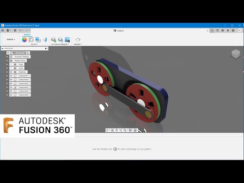 Fusion 360 : Animation and Model of double crank mechanism