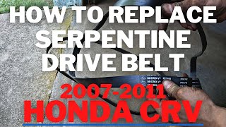 How To Replace Serpentine Drive Belt 2007-2011 Honda CRV