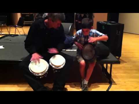 7-year old Judah and Gadi Seri jamming backstage