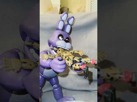 FNAF BONNIE eats SPRINGTRAP then BIG FREDDY attacks! STOP MOTION Animation #fnaf #stopmotion #funko