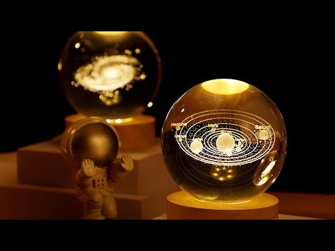 3D Galaxy Crystal Ball night lamp 💡💥