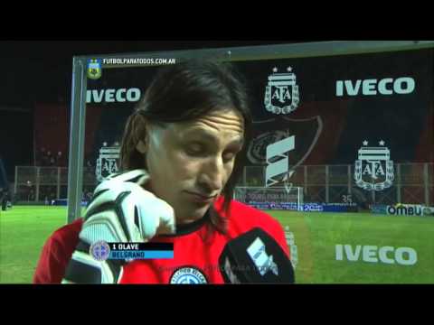 Olave: "Fue un lindo partido". Belgrano. Fecha 15. Primera 2015. FPT