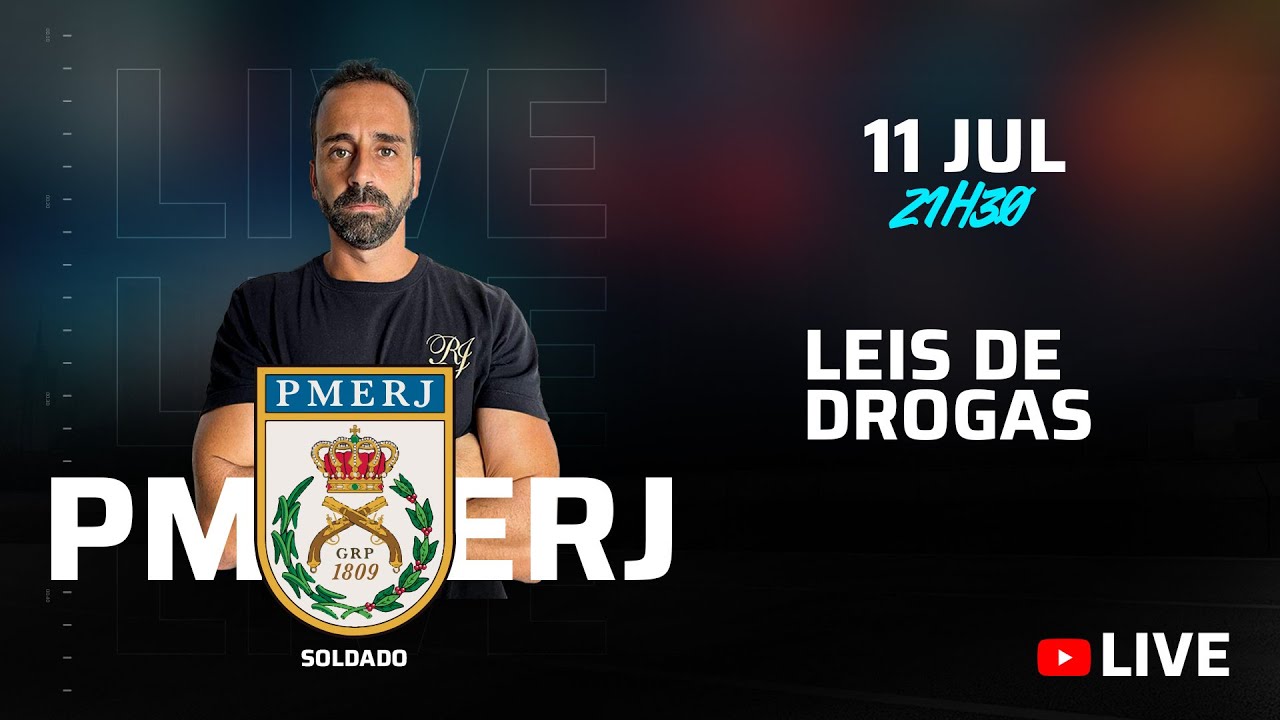 Live #237 - PMERJ - Leis de Drogas - Prof. Rodrigo Pinha