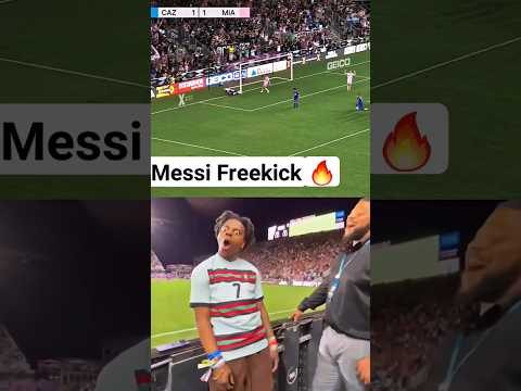 MESSI FREE KICK FOR INTER MIAMI ⚽️🔥ISHOWSPEED REACTION😁 #football #soccer #messi #ishowspeed
